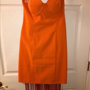 Orange Fringe Dress